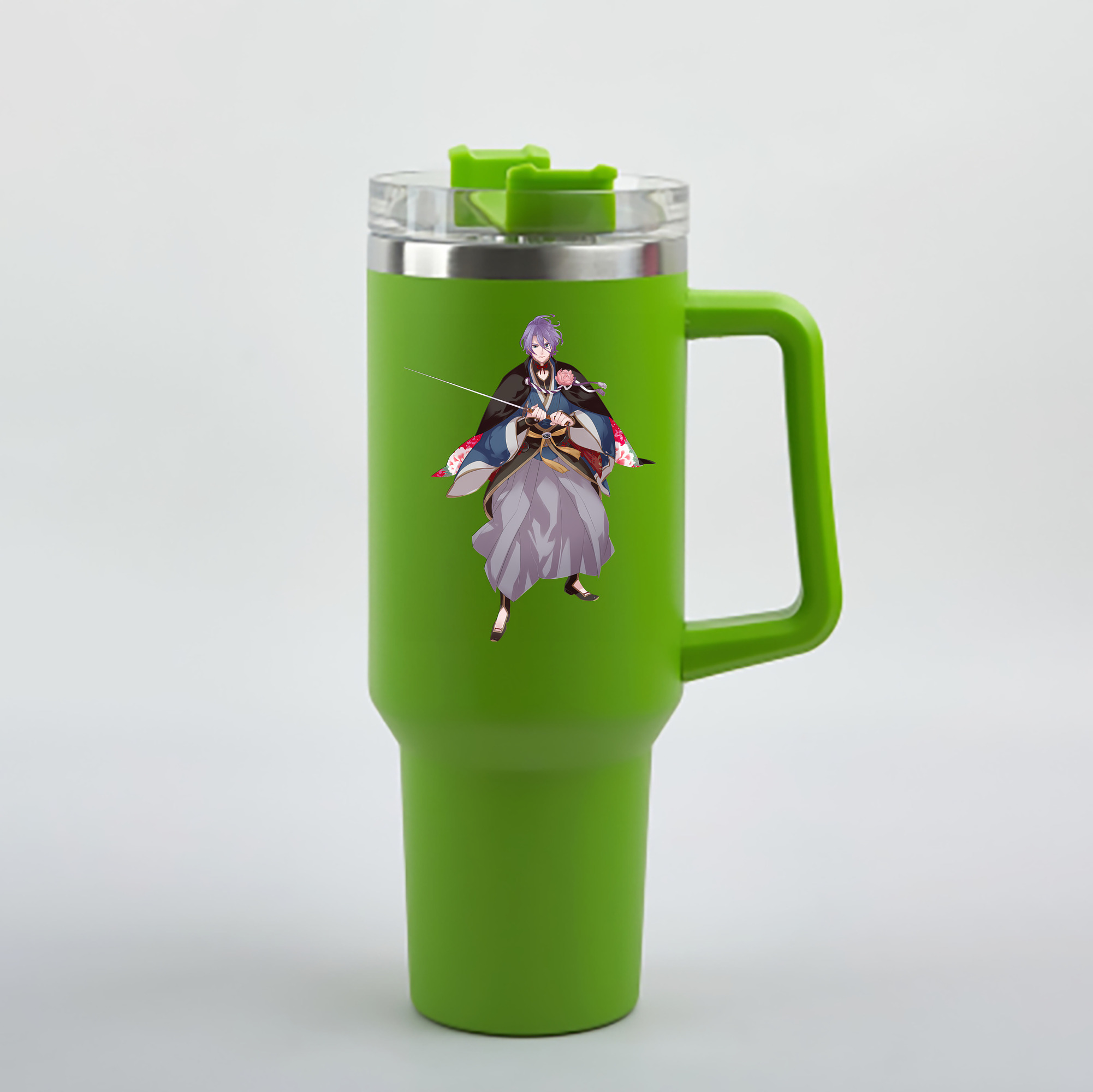 （画像用） 刀剣乱舞 Touken Ranbu 1200mL車用タンブラー - クリスタルステッカー（プラスチックストロー付き）